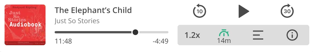 14 minutes left until audio pauses automatically!