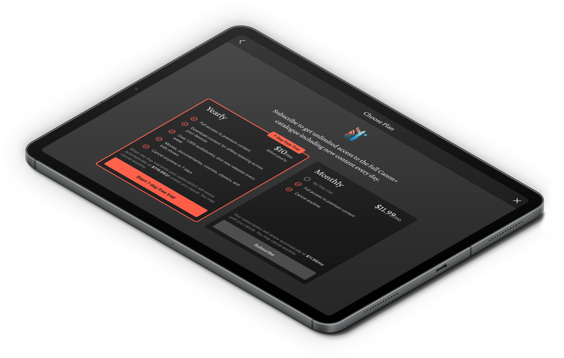 The checkout screen in a Treefort app
