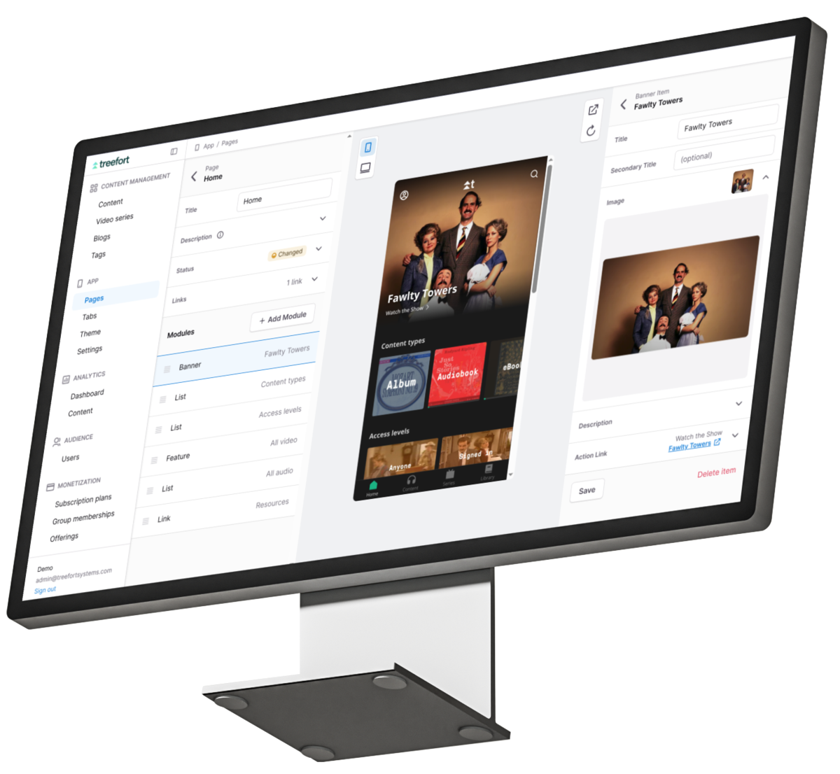 The Treefort dashboard